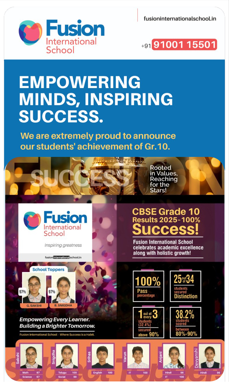 fusion international school cbse result 20251